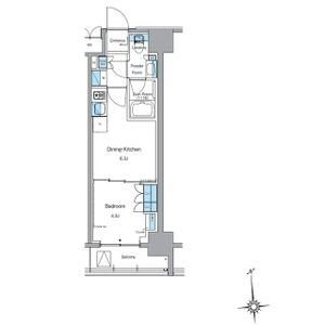 1DK 間取り図