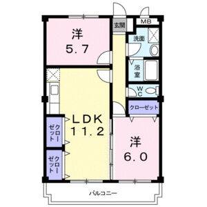 2LDK 間取り図