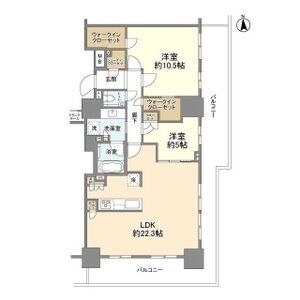 2LDK 間取り図