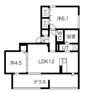 2LDK 間取り図