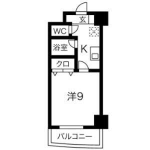 1K 間取り図