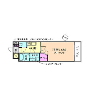 1K 間取り図