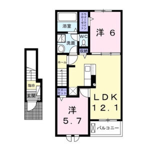 2LDK 間取り図