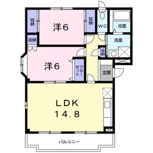 2LDK 間取り図