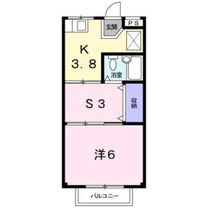 1K 間取り図
