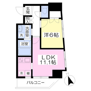 1LDK 間取り図