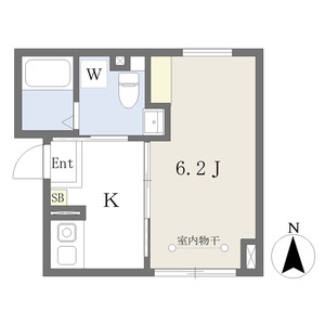 1K 間取り図