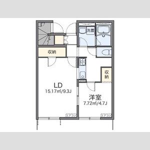 1LDK 間取り図