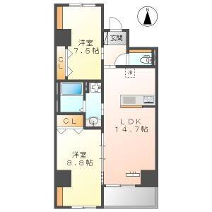 2LDK 間取り図