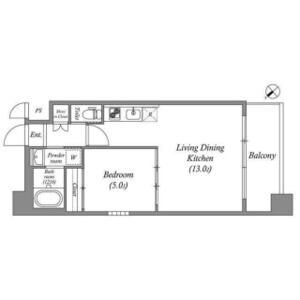 1LDK 間取り図