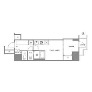 1DK 間取り図