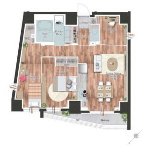 3LDK 間取り図