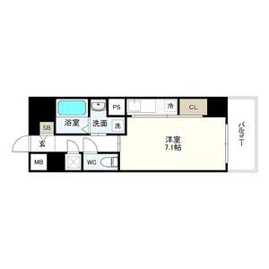 1K 間取り図