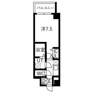 1K 間取り図