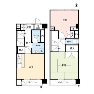 2DK 間取り図
