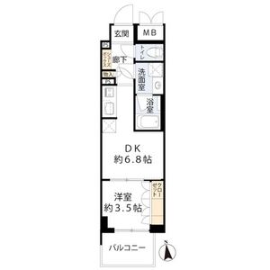 1DK 間取り図