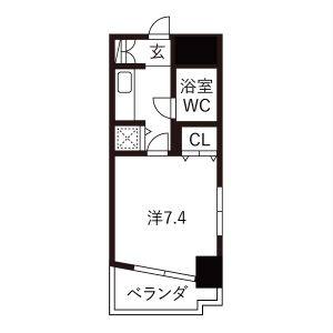 1K 間取り図
