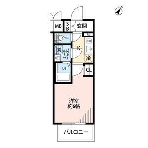 1K 間取り図
