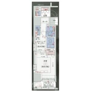 1DK 間取り図