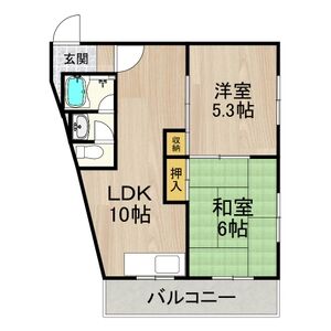2LDK 間取り図