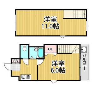2DK 間取り図