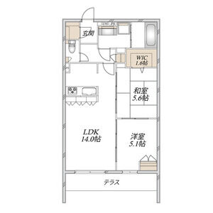 2LDK 間取り図