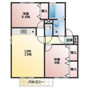 2LDK 間取り図