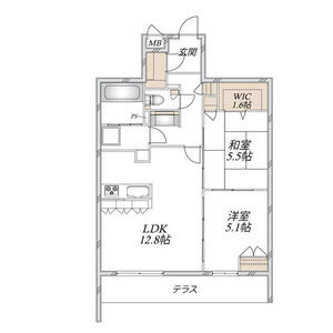 2LDK 間取り図