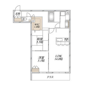 2LDK 間取り図