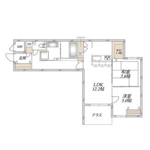 2LDK 間取り図