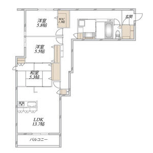 3LDK 間取り図