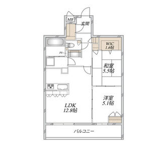 2LDK 間取り図