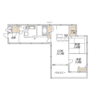 2LDK 間取り図