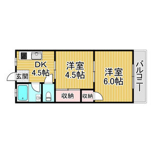 2DK 間取り図