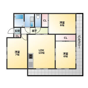 3LDK 間取り図