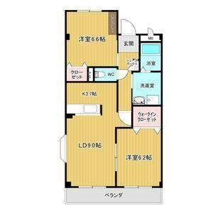 2LDK 間取り図