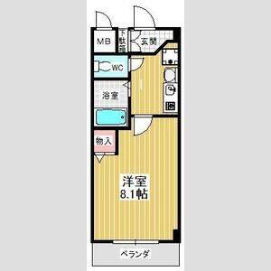 1K 間取り図
