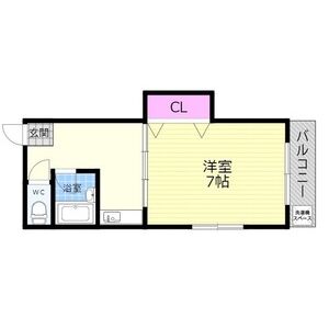1DK 間取り図