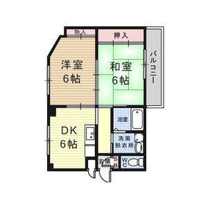 2DK 間取り図