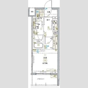 1K 間取り図