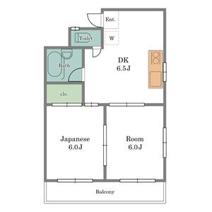 2DK 間取り図