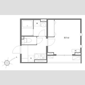 1K 間取り図