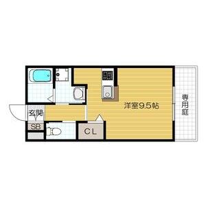1K 間取り図