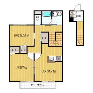 2LDK 間取り図