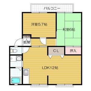2LDK 間取り図