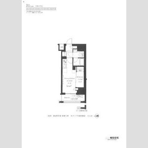 1DK 間取り図