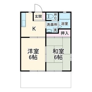 2DK 間取り図