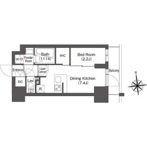 1DK 間取り図