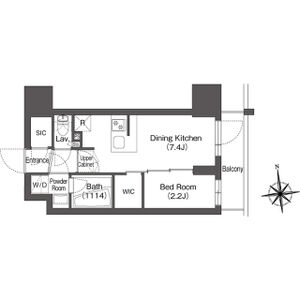 1DK 間取り図