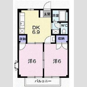 2DK 間取り図